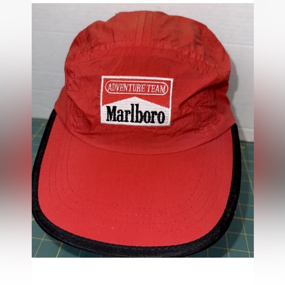 VTG 90’s Marlboro Adventure Team Strapback Adjustable 5 Panel Cap Hat Cigarette
